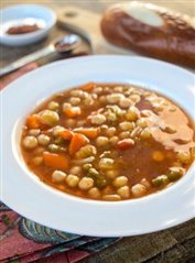 Moroccan Spiced Chickpea Vegetable Soup